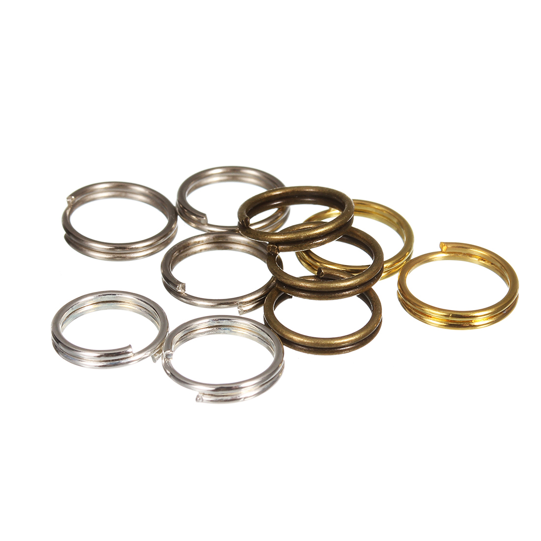Jewelry Making Looper Tool - 50-200 ชิ้น ห่วงโลหะเปิดขนาด 4-20 มม. ห่วงคู่สำหรับเชื่อมต่อ