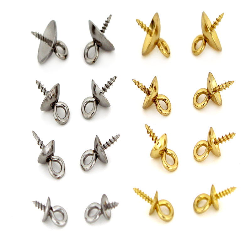 Jewelry Making Hobby - ตะขอเกี่ยวสแตนเลส 20 ชิ้น แบบเกลียว สำหรับร้อยลูกปัด ครึ่งเจาะรู