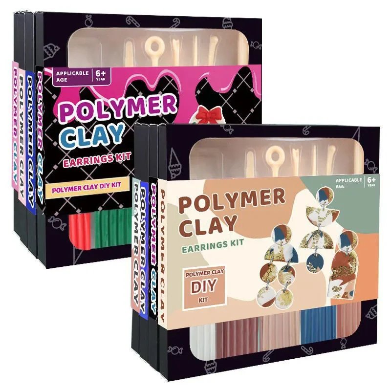 Jewelry Making For Teens - DIY Polymer Clay เครื่องประดับต่างหูชุดการสร้างแบบจําลองดินด้วย Sculpting เครื่องมือเตาอบ