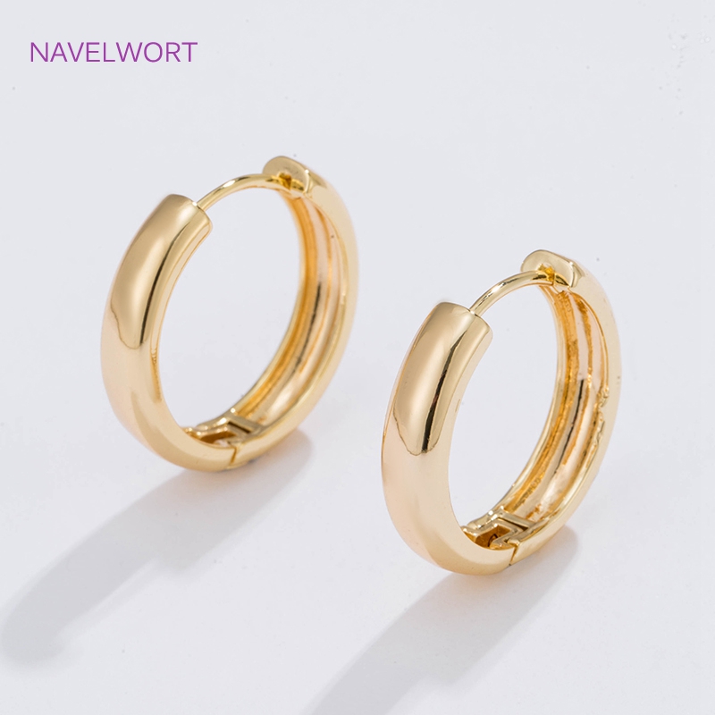 Jewelry Making Hobby - 6 ขนาดต่างหูห่วงวงกลมชุบทองของขวัญหญิง, ต่างหูทรงกลมคุณภาพสูงสำหรับผู้หญิงเครื่องประดับแฟชั่น
