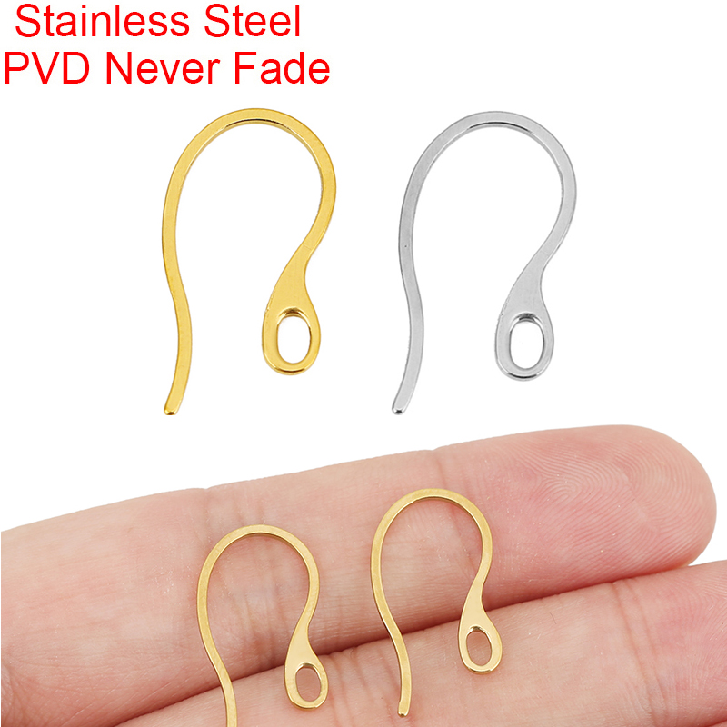 Jewelry Making Hobby - ตะขอเกี่ยวต่างหูสแตนเลสแบบไม่ก่อให้เกิดอาการแพ้ 20 ชิ้น เคลือบ PVD ไม่ซีดจาง