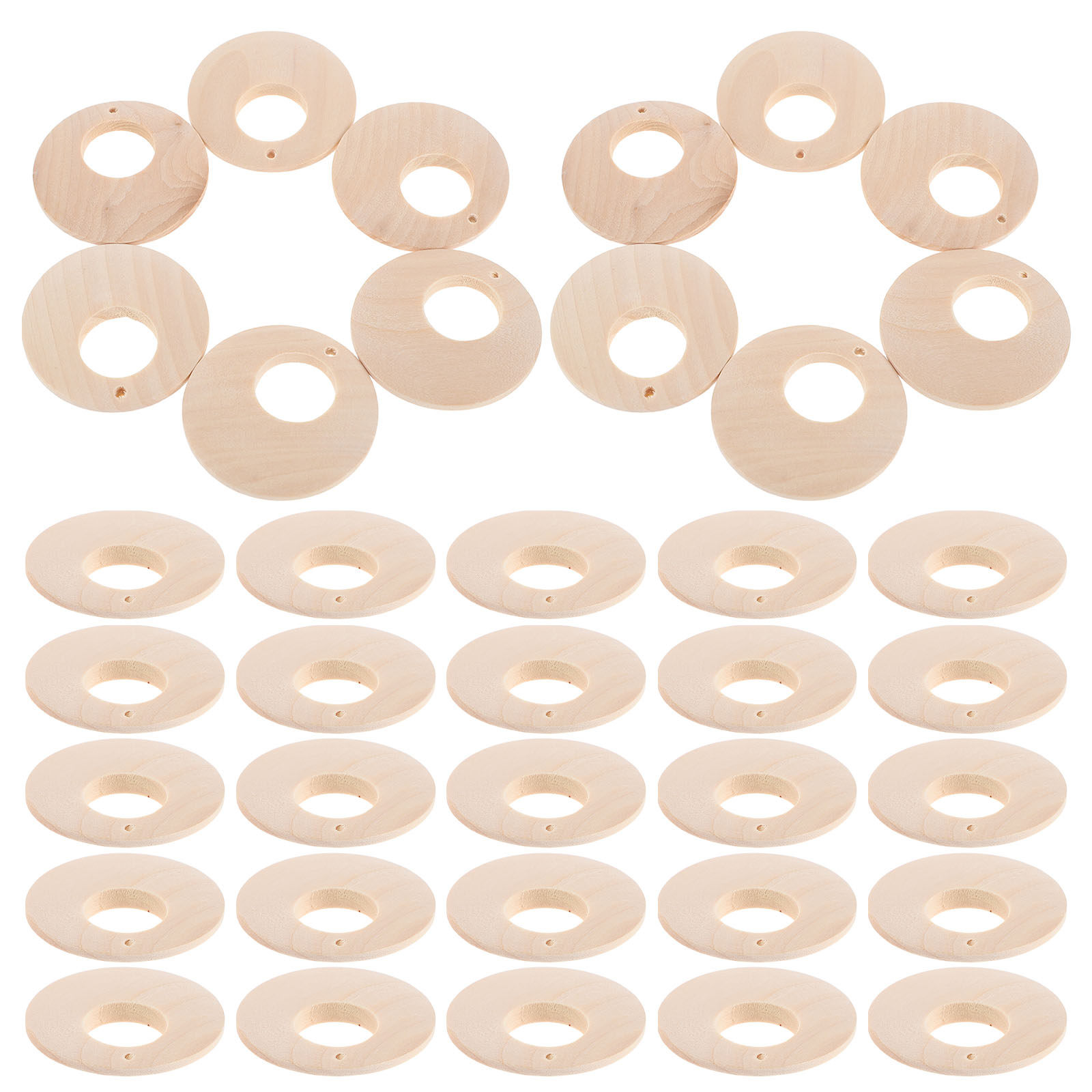 Jewelry Making Classes - 50 ชิ้น ไม้สำหรับงานฝีมือ DIY ทำต่างหู ฮาโลวีน