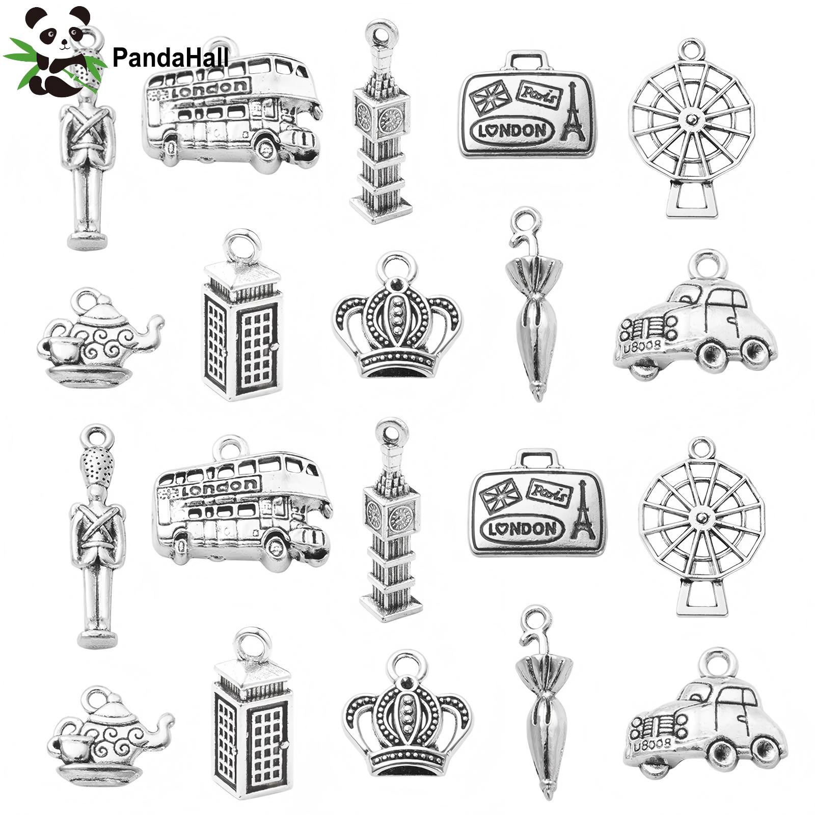 Jewelry Making In London - PandaHall ชุดจี้ห้อยธีมลอนดอน 100 ชิ้น 10 แบบ