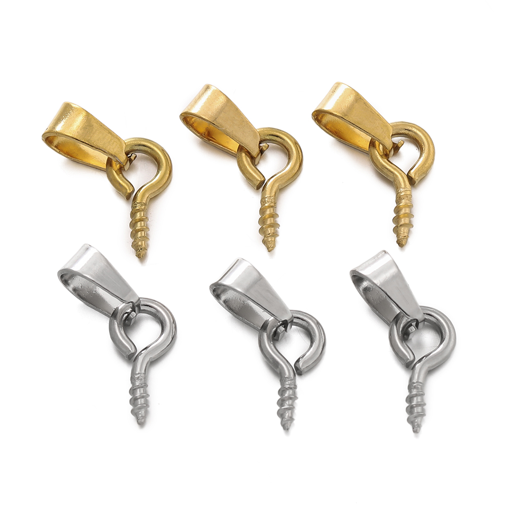 Jewelry Making Looper Tool - 20pcs สแตนเลสสตีลสกรู Eye Pins Bail TOP