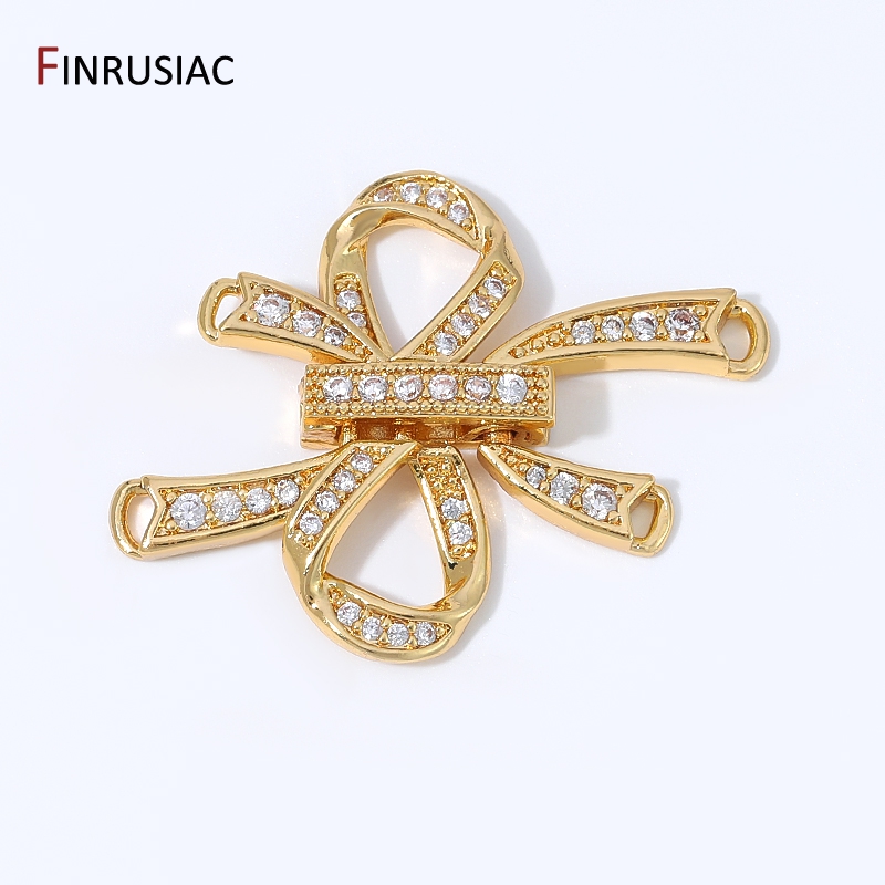 Jewelry Making With Beads - ตัวล็อกแบบริบบิ้นกลวงชุบทอง 18K ทำจากทองเหลือง, ตัวล็อกแบบสไลด์ 2 รู