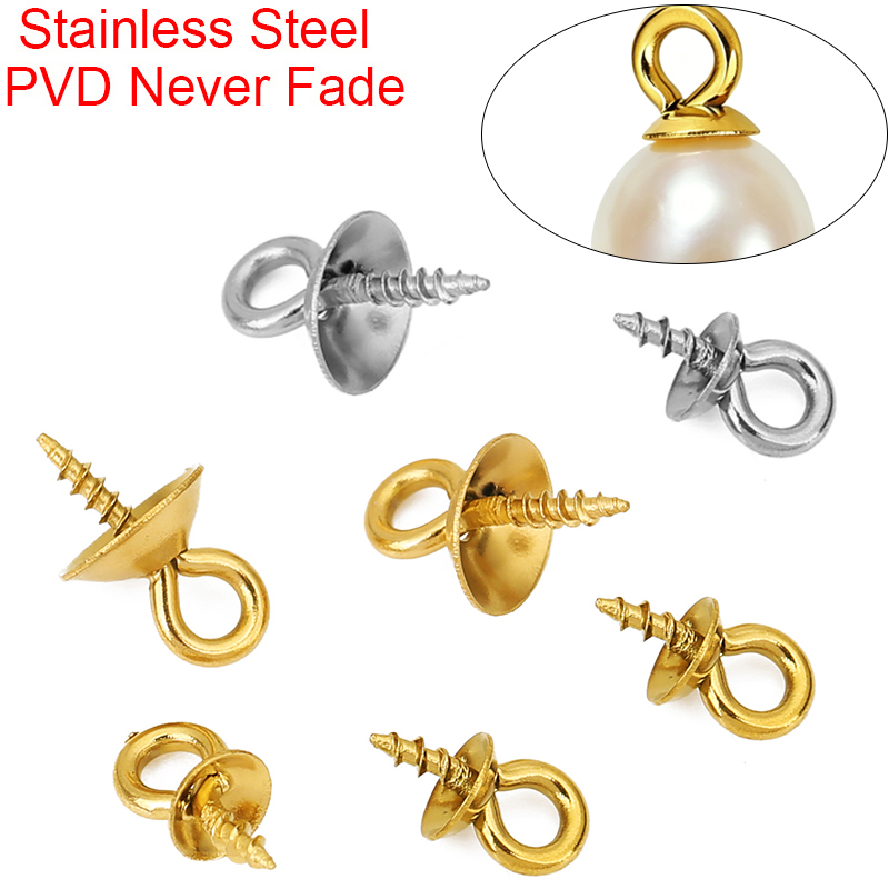 Jewelry Making Looper Tool - ตัวเชื่อมจี้มุกสแตนเลส 20 ชิ้น ขนาด 4 และ