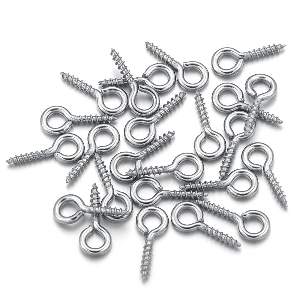 Jewelry Making Looper Tool - 100 ชิ้น/ล็อตสแตนเลสมินิสกรู Pins จี้หัวเข็มขัดเกลียวโลหะวัสดุสําหรับ DIY Craft