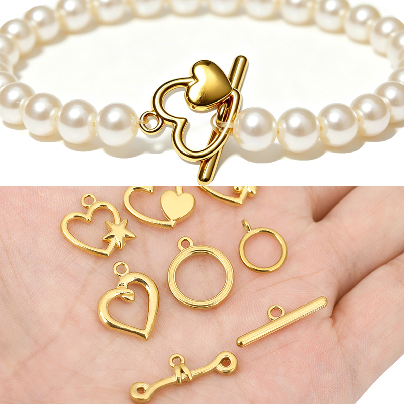 Jewelry Making Class - ตัวล็อคแบบ OT สแตนเลสเคลือบ PVD 5 ชุด