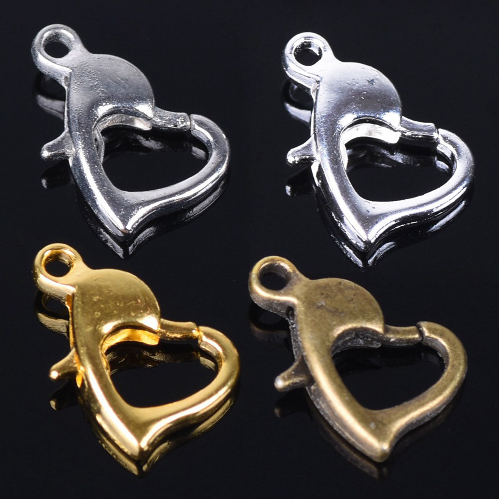 Jewelry Making Silver - 30Pcs 12X8Mm Gold/Silver/Bronze สีโลหะ Heart Shape