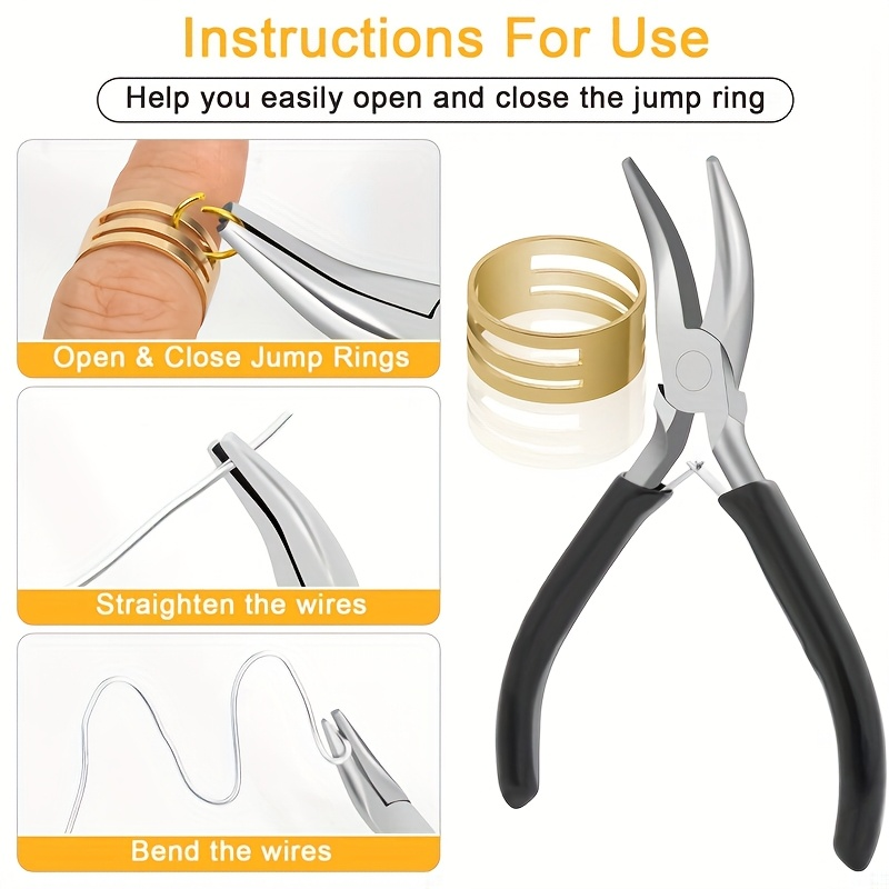 คีมปากโค้ง 2 ชิ้น สีชมพู/ดำ/เห - Jewelry Making Pliers บทวิจารณ์และราคา