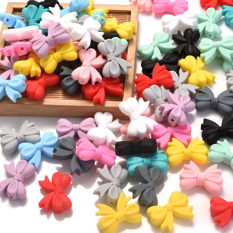 5 ชิ้น ซิลิโคนลูกปัดรูปโบว์, ป - Jewelry Making 3 Year Old บทวิจารณ์และราคา