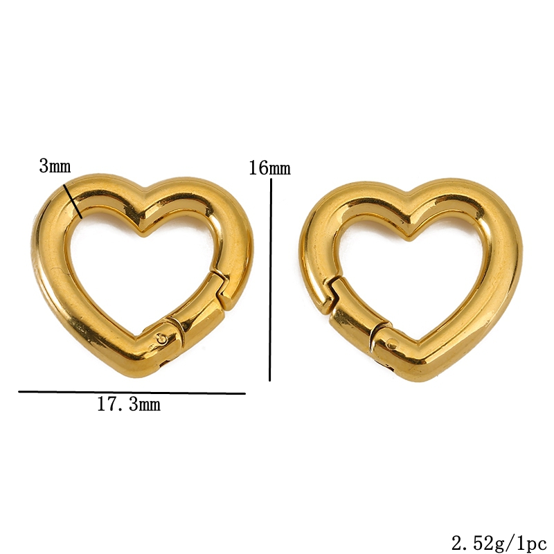 ตัวล็อกสแตนเลส 2 ชิ้น รูปหัวใจ - Jewelry Making Hobby บทวิจารณ์และราคา