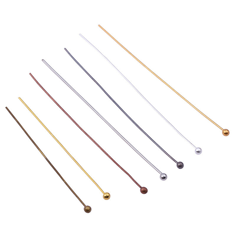200 ชิ้น/ล็อต หมุดหัวบอลโลหะสี - Jewelry Making Silver บทวิจารณ์และราคา