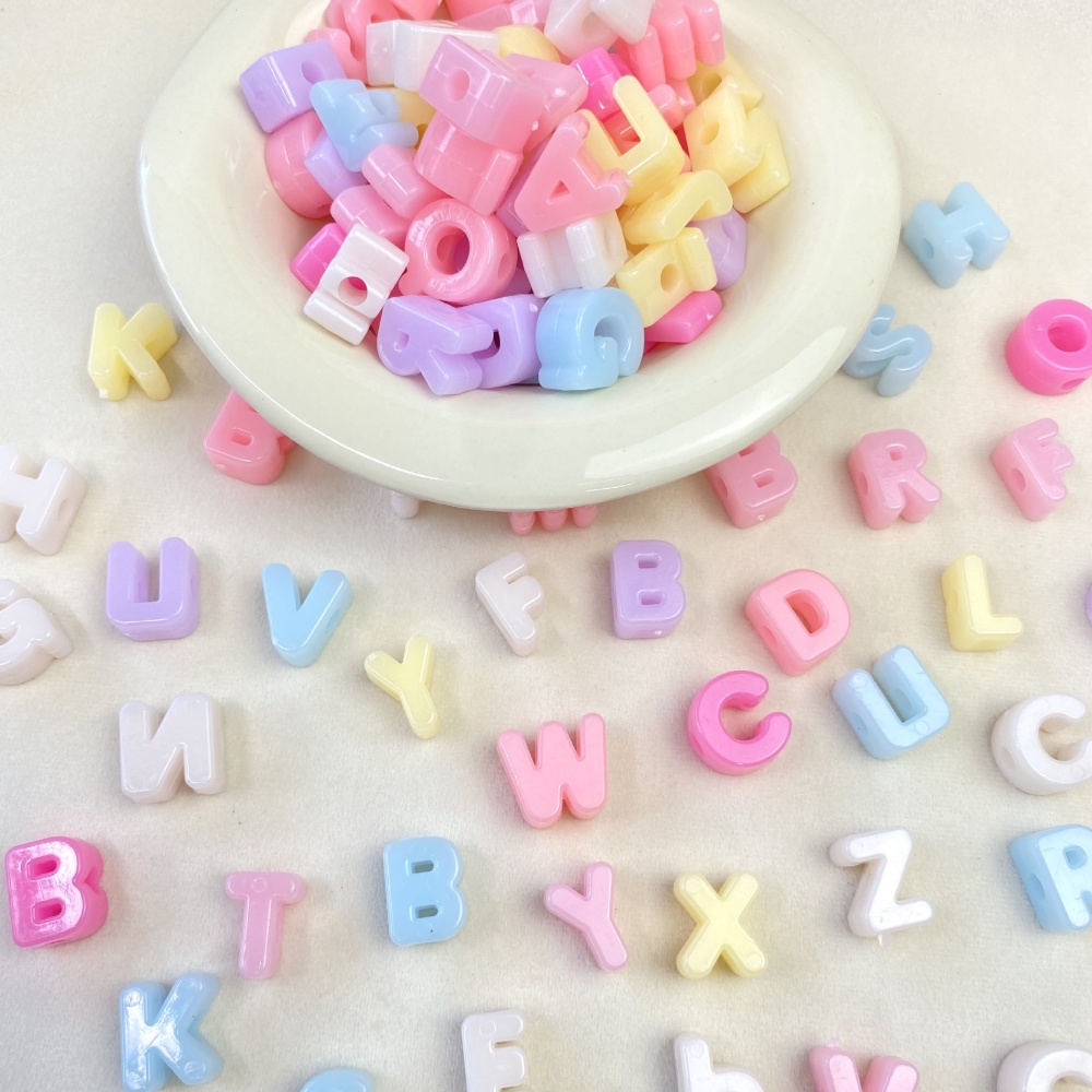 10/50/100 ชิ้น ลูกปัดตัวอักษรอ - Jewelry Making Online บทวิจารณ์และราคา