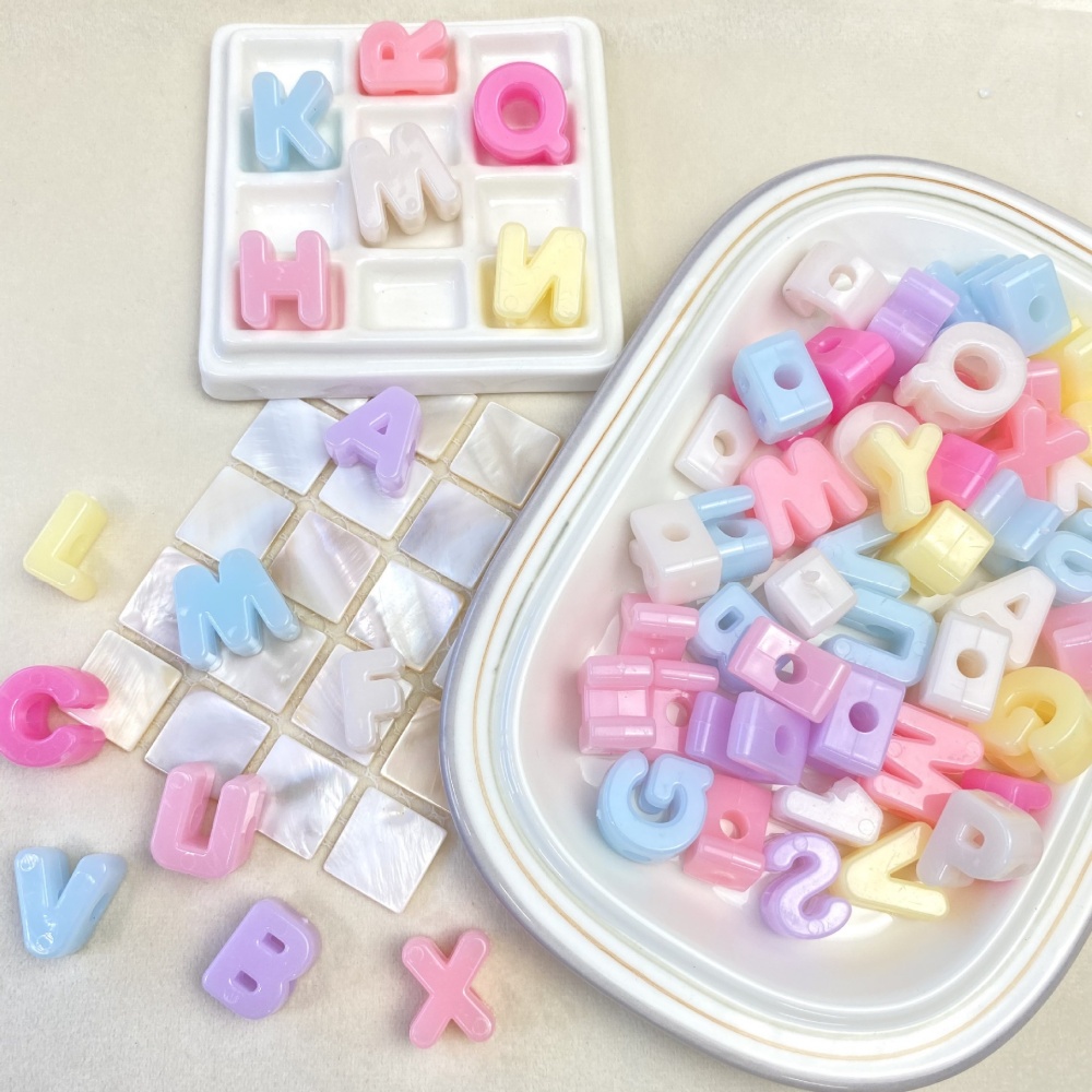 10/50/100 ชิ้น ลูกปัดตัวอักษรอ - Jewelry Making Online บทวิจารณ์และราคา