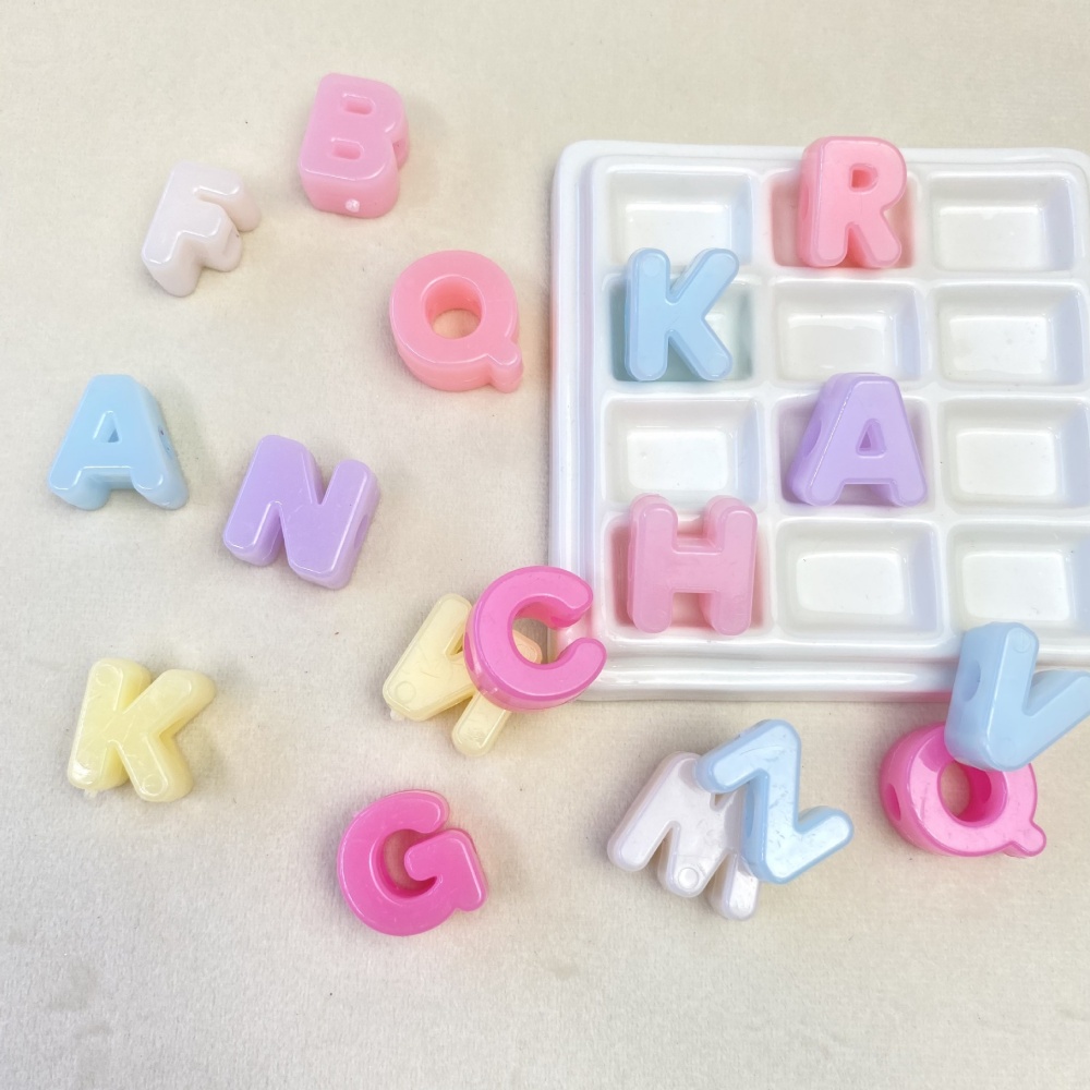 10/50/100 ชิ้น ลูกปัดตัวอักษรอ - Jewelry Making Online บทวิจารณ์และราคา