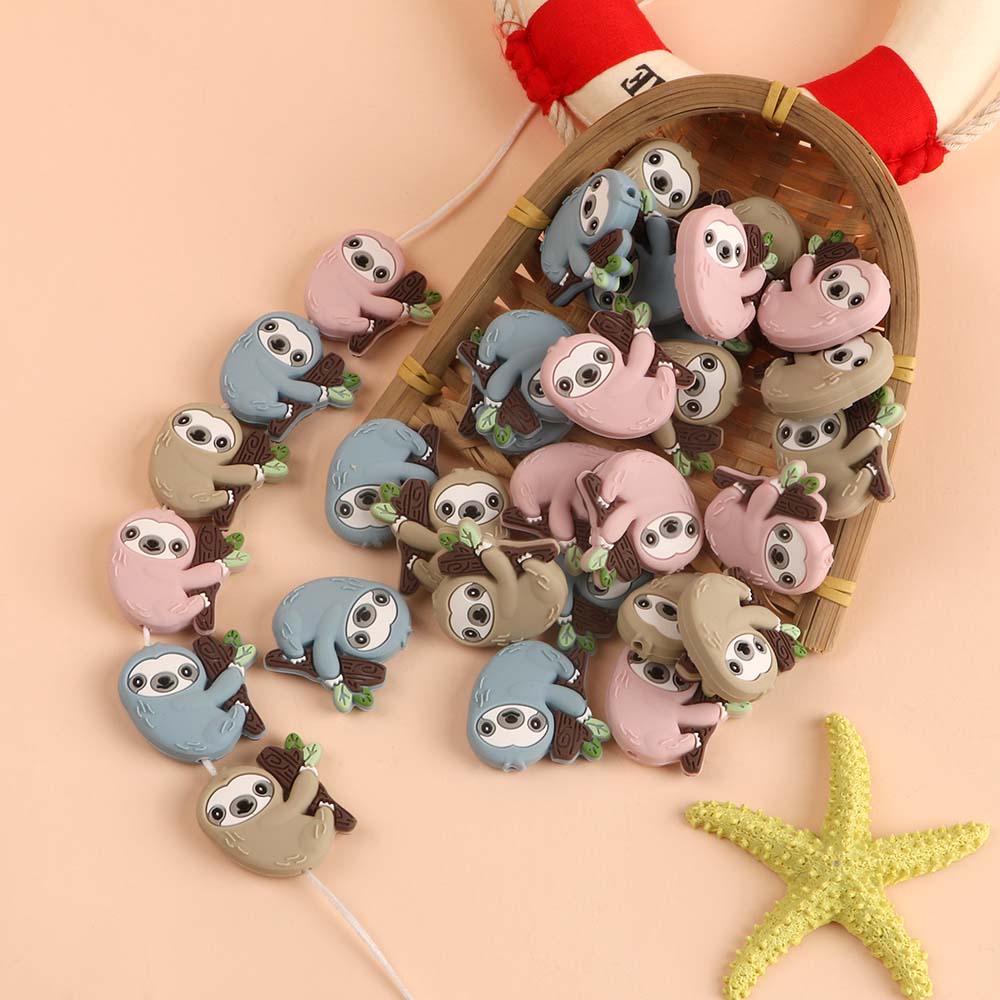 ลูกปัดซิลิโคนรูปสลอธการ์ตูนขนา - Jewelry Making 3 Year Old บทวิจารณ์และราคา