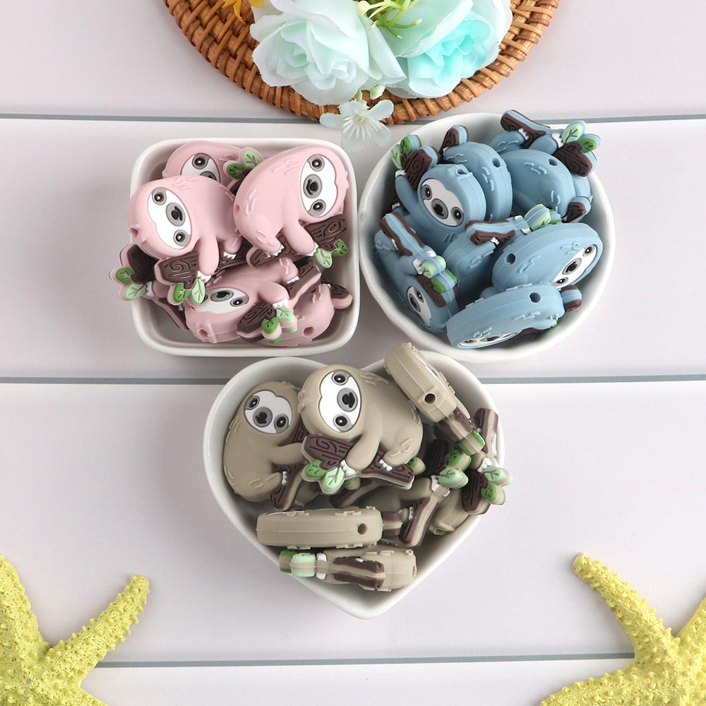 ลูกปัดซิลิโคนรูปสลอธการ์ตูนขนา - Jewelry Making 3 Year Old บทวิจารณ์และราคา
