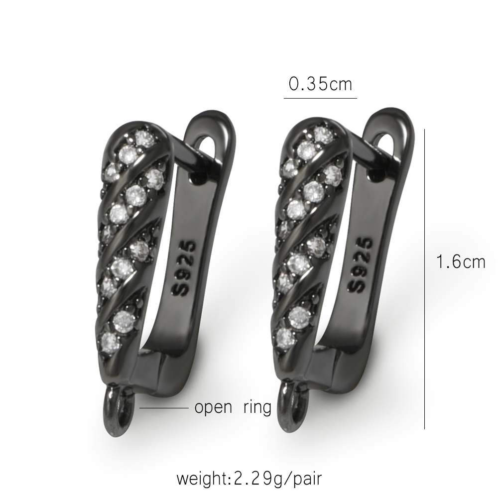YANASI ต่างหูทองเหลืองสีดำ 1 ค - Jewelry Making Hobby บทวิจารณ์และราคา
