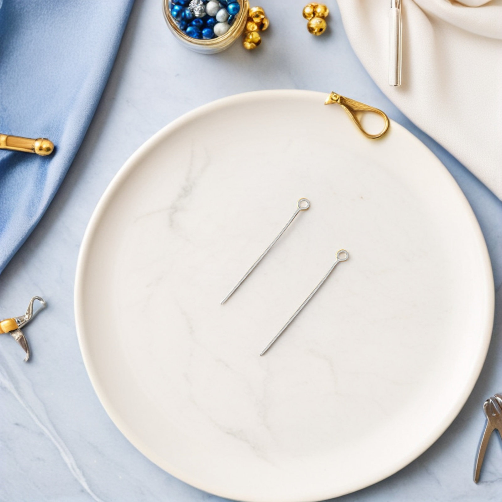 หมุดห่วงสแตนเลส 300 ชิ้น ขนาด  - Jewelry Making Silver บทวิจารณ์และราคา