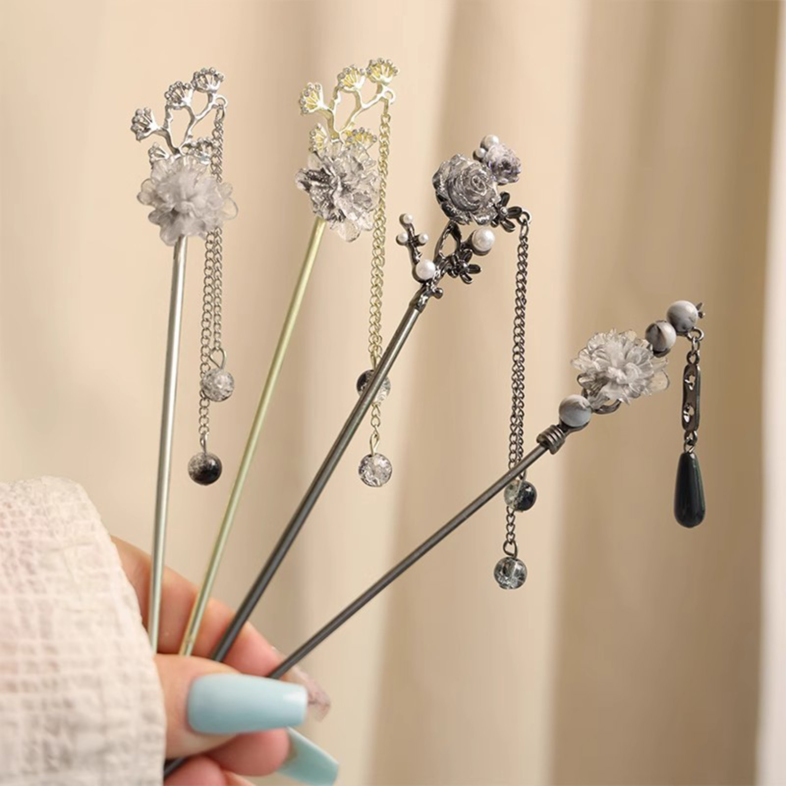 กิ๊บติดผมรูปดอกไม้สุดหรู วัสดุ - Jewelry Making With Beads บทวิจารณ์และราคา