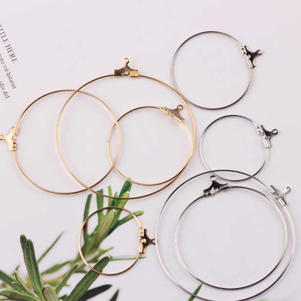 20 ชิ้น อะไหล่ต่างหูวงกลมสีทอง - Jewelry Making Classes บทวิจารณ์และราคา