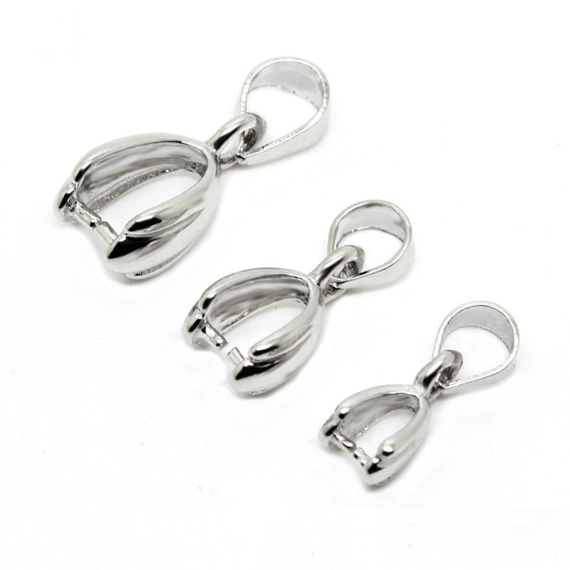 10 ชิ้น ตัวล็อกจี้แบบหนีบ ทำจา - Jewelry Making Silver บทวิจารณ์และราคา