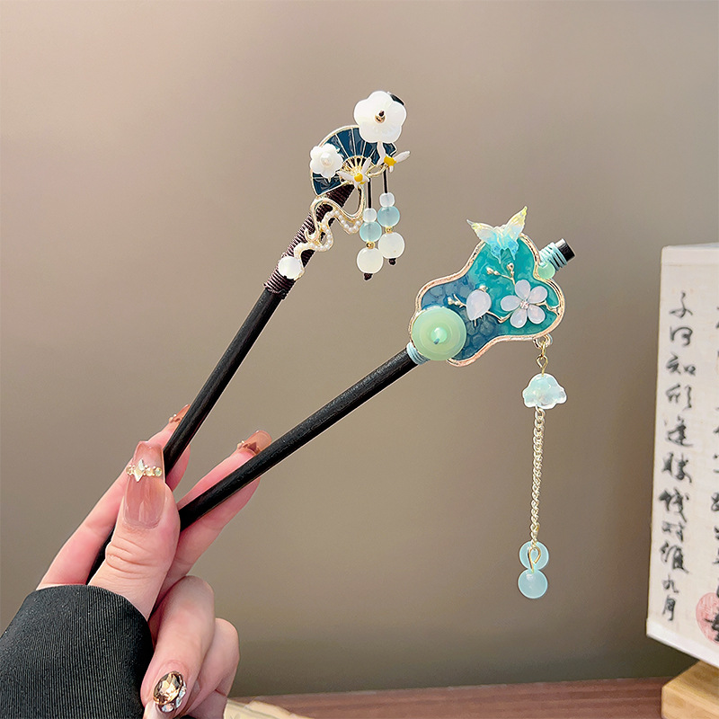 กิ๊บติดผมพู่ห้อยแบบคลาสสิก สีด - Jewelry Making With Beads บทวิจารณ์และราคา