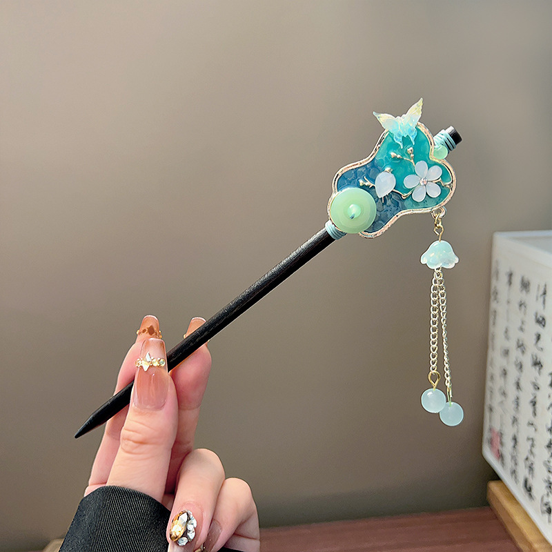 กิ๊บติดผมพู่ห้อยแบบคลาสสิก สีด - Jewelry Making With Beads บทวิจารณ์และราคา