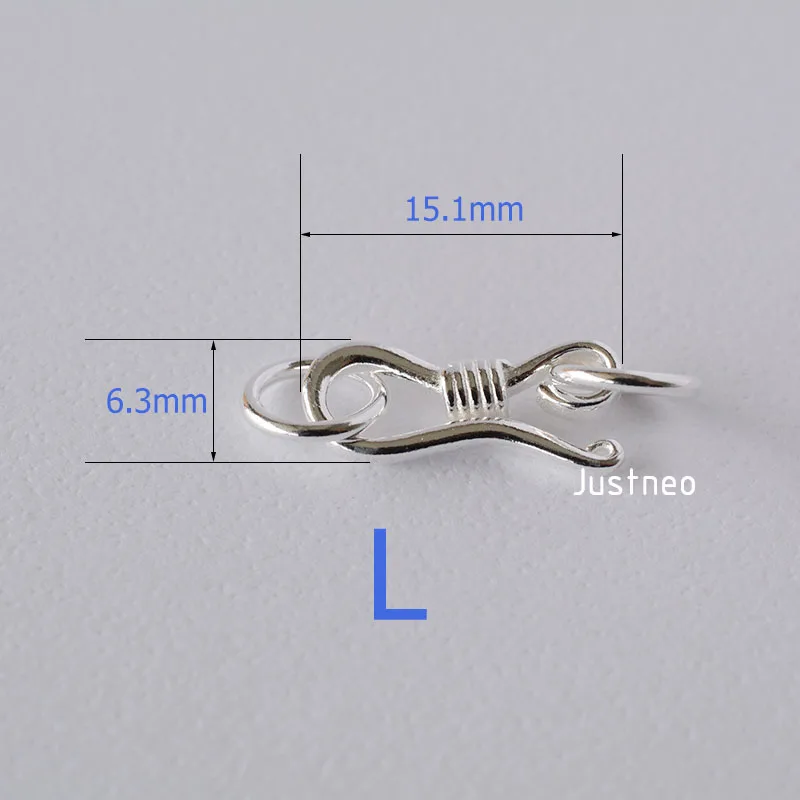 เงินสเตอร์ลิง S Hook & Eye Fis - Jewelry Making Silver บทวิจารณ์และราคา