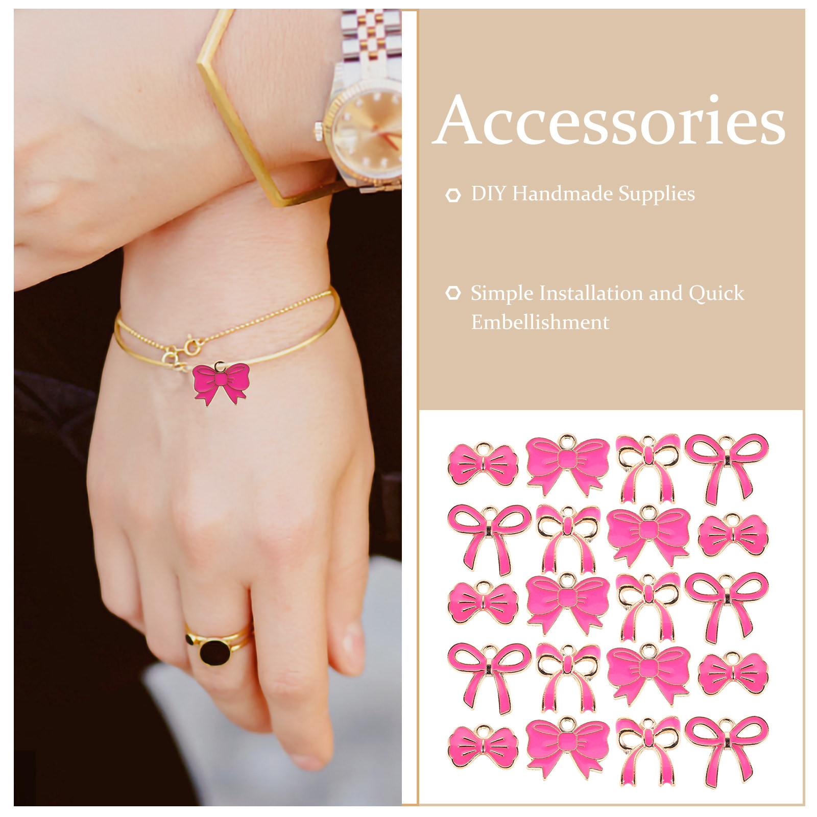 จี้รูปโบว์ 40 ชิ้น ทำจากโลหะผส - Jewelry Making For Teens บทวิจารณ์และราคา