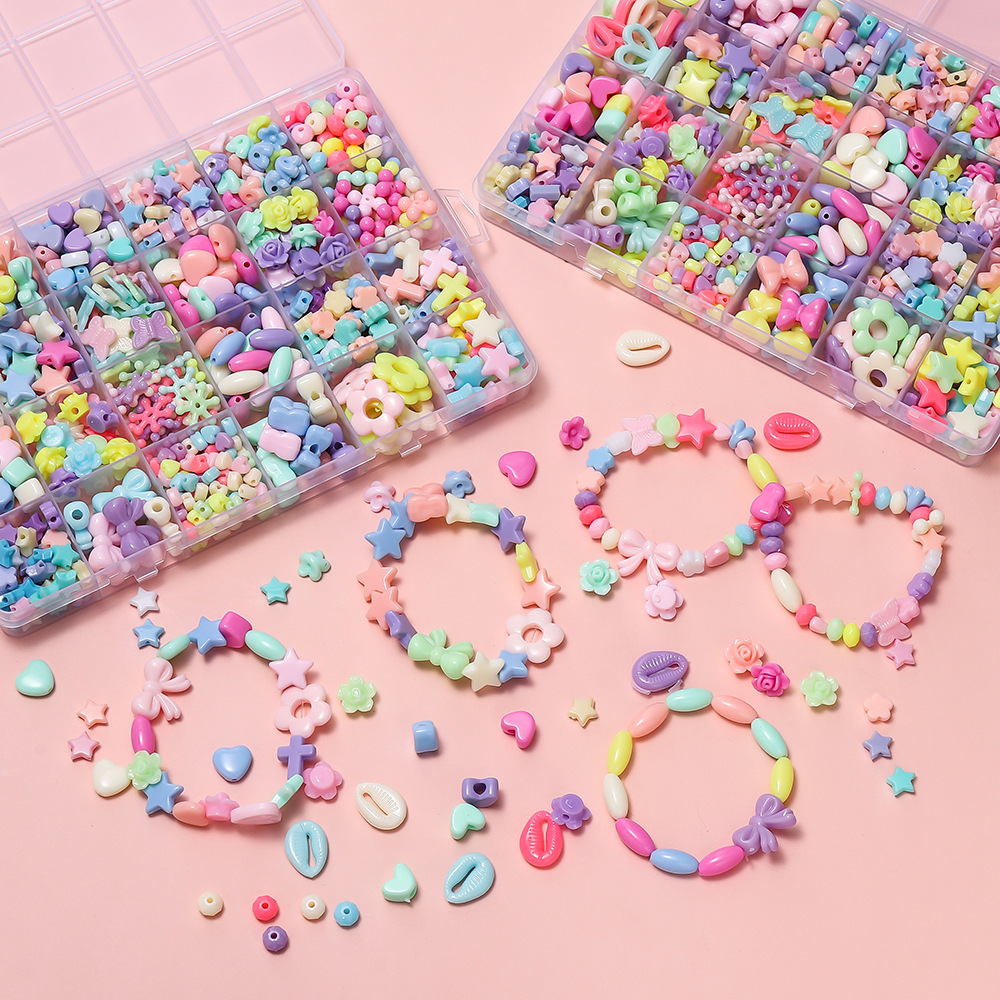 ลูกปัดอะคริลิคหลากสี 1 กล่อง ล - Jewelry Making Online บทวิจารณ์และราคา