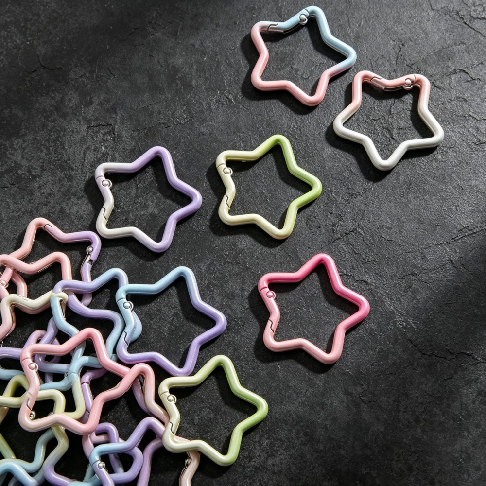 ห่วงคล้องกุญแจรูปดาวไล่สี 5 ชิ - Jewelry Making Hobby บทวิจารณ์และราคา